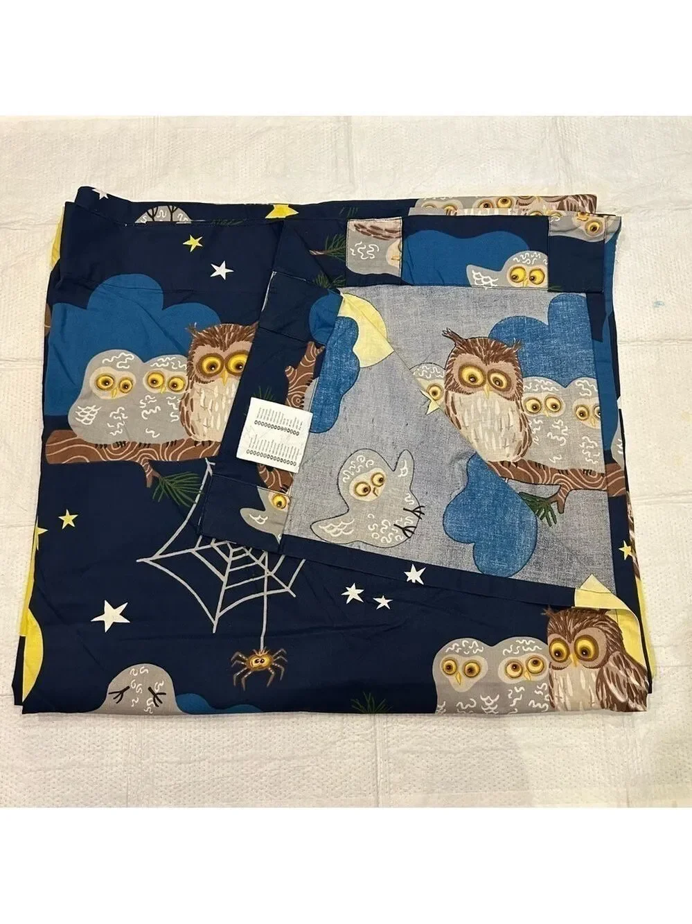 IKEA Curtains Vandring Uggla Set of 2 Night Owls 45x80 Rod Pocket 100% Cotton